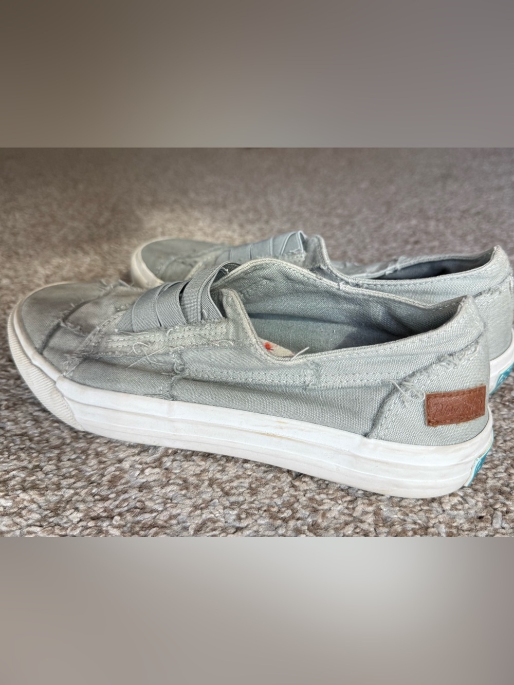 Slip-On Canvas Sneakers in Light Gray